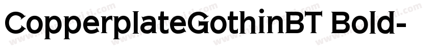 CopperplateGothinBT Bold字体转换